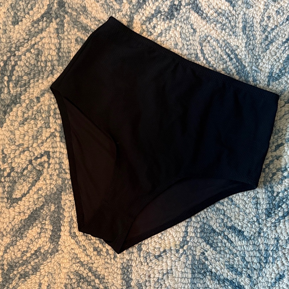 J. Crew Black High-Waisted Swim Bottom